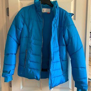 Spyder Women's Puffer Insulated Ski Coat, Teal Size 12